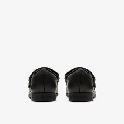 Lock Magic Kid Black Leather | Clarks on Sale