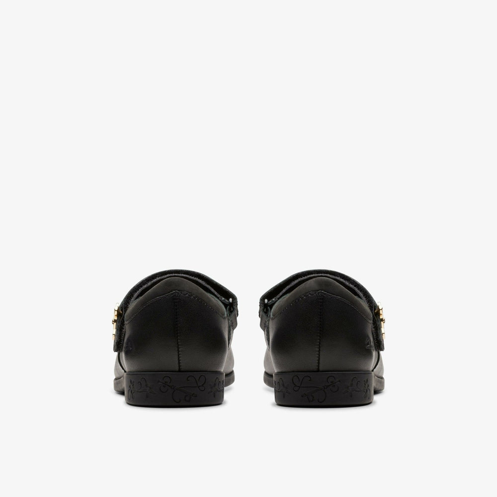 Lock Magic Kid Black Leather | Clarks on Sale