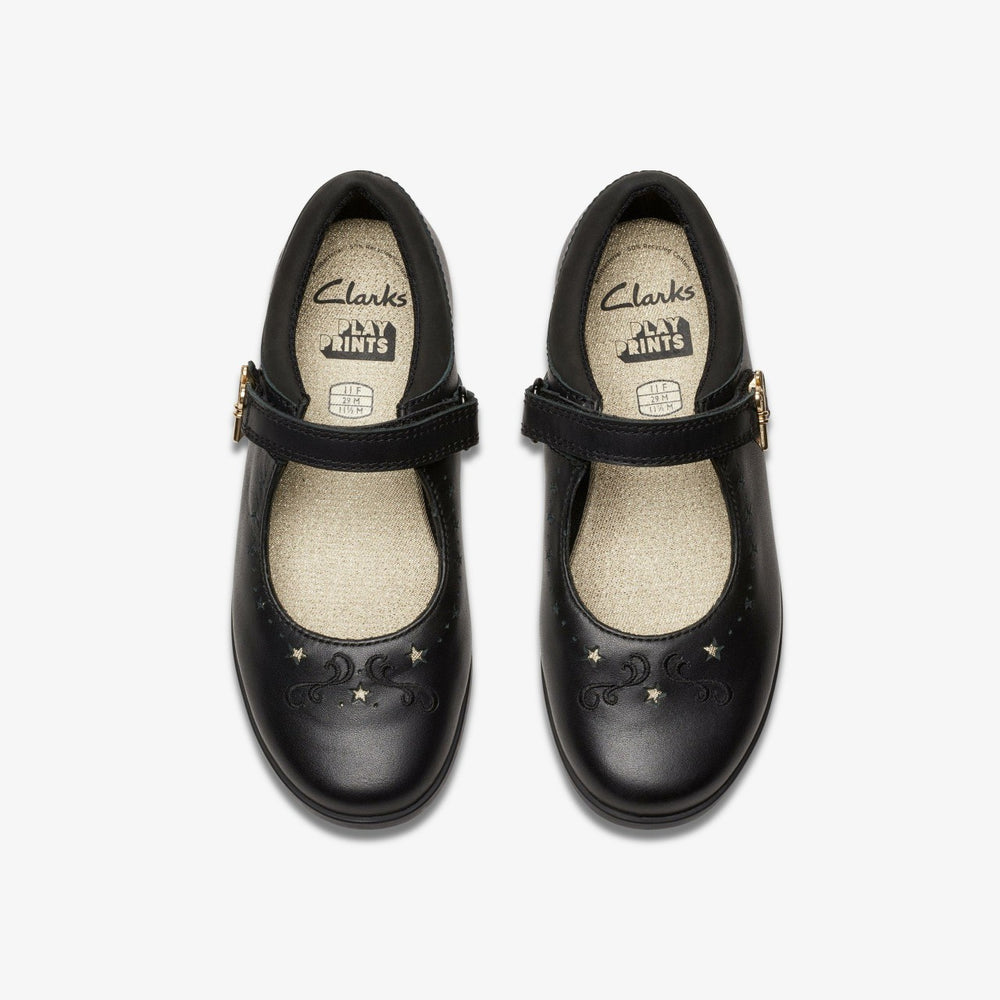 Lock Magic Kid Black Leather | Clarks on Sale