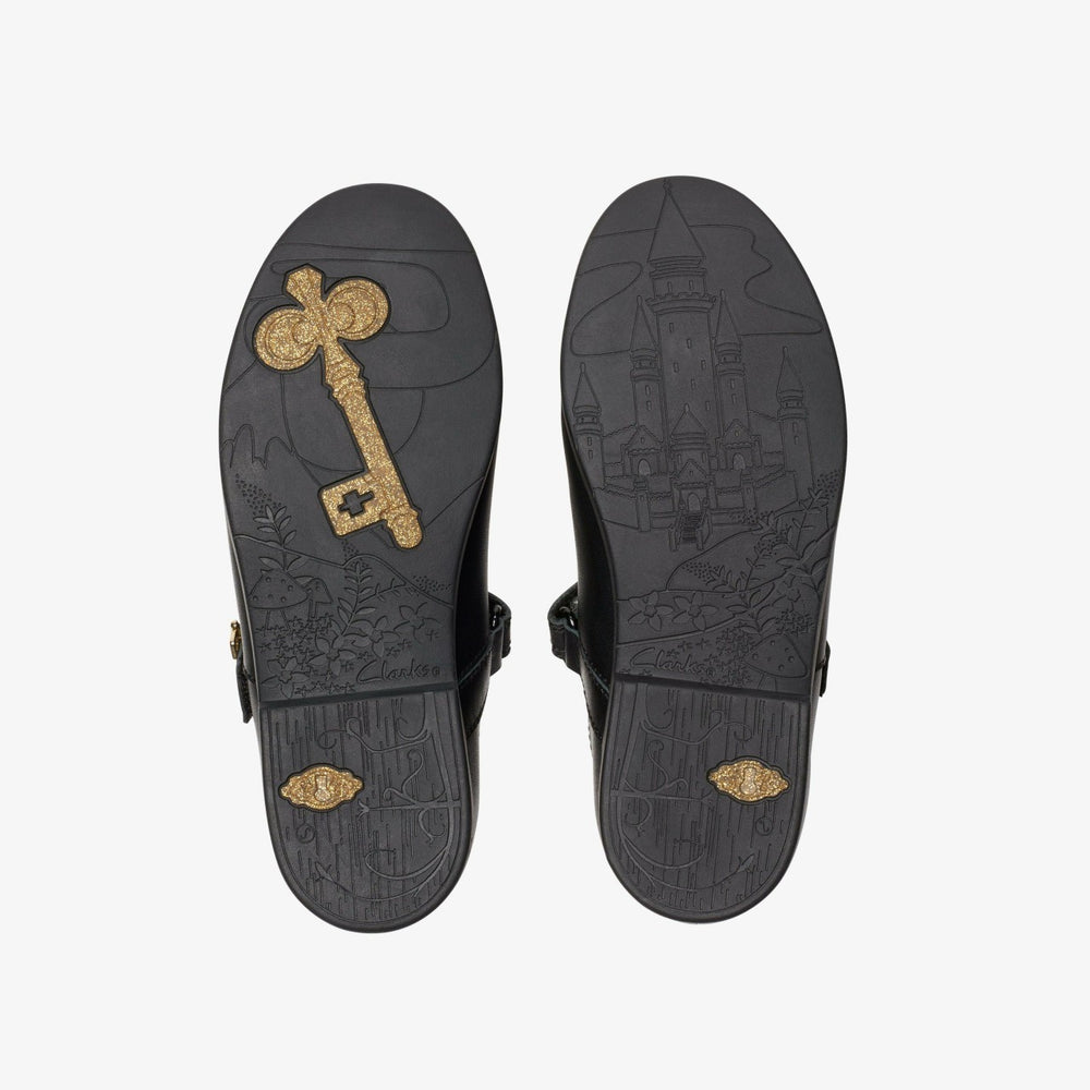 Lock Magic Kid Black Leather | Clarks on Sale