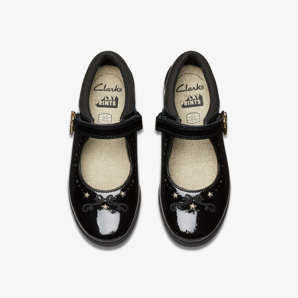 Lock Magic Kid Black Patent | Clarks for sale