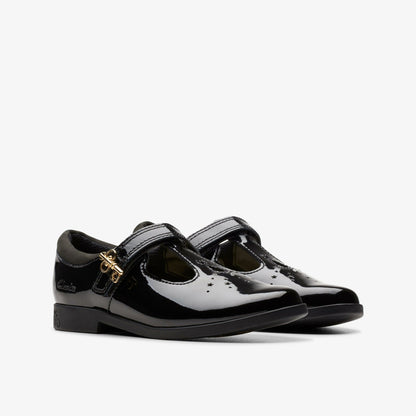 Lock Shine Kid Black Patent | Clarks online