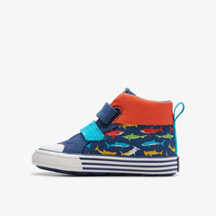 Foxing Save Hi Toddler Navy Print | Clarks for sale