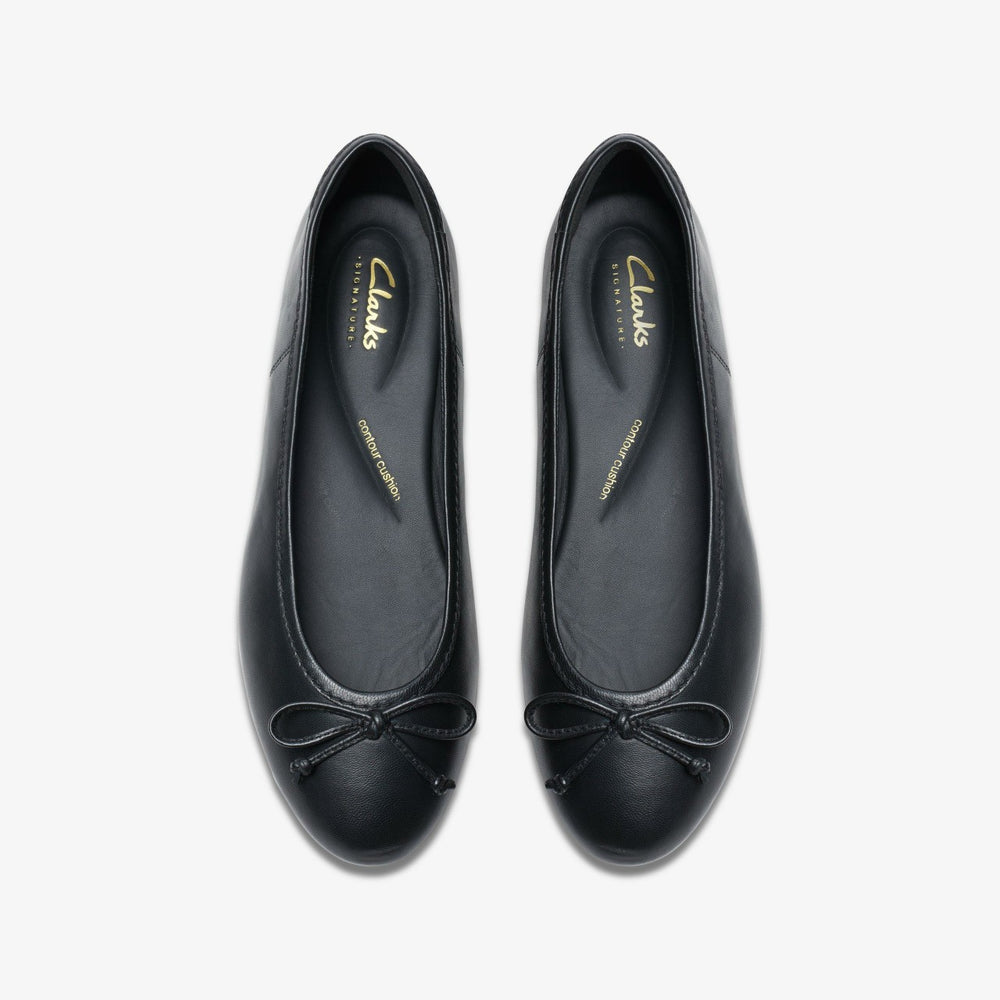 Fawna Lily Black Leather | Clarks for sale
