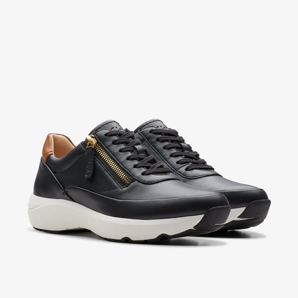 Tivoli Zip Black Leather | Clarks online