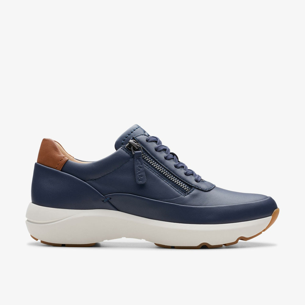 Tivoli Zip Navy Leather | Clarks outlet