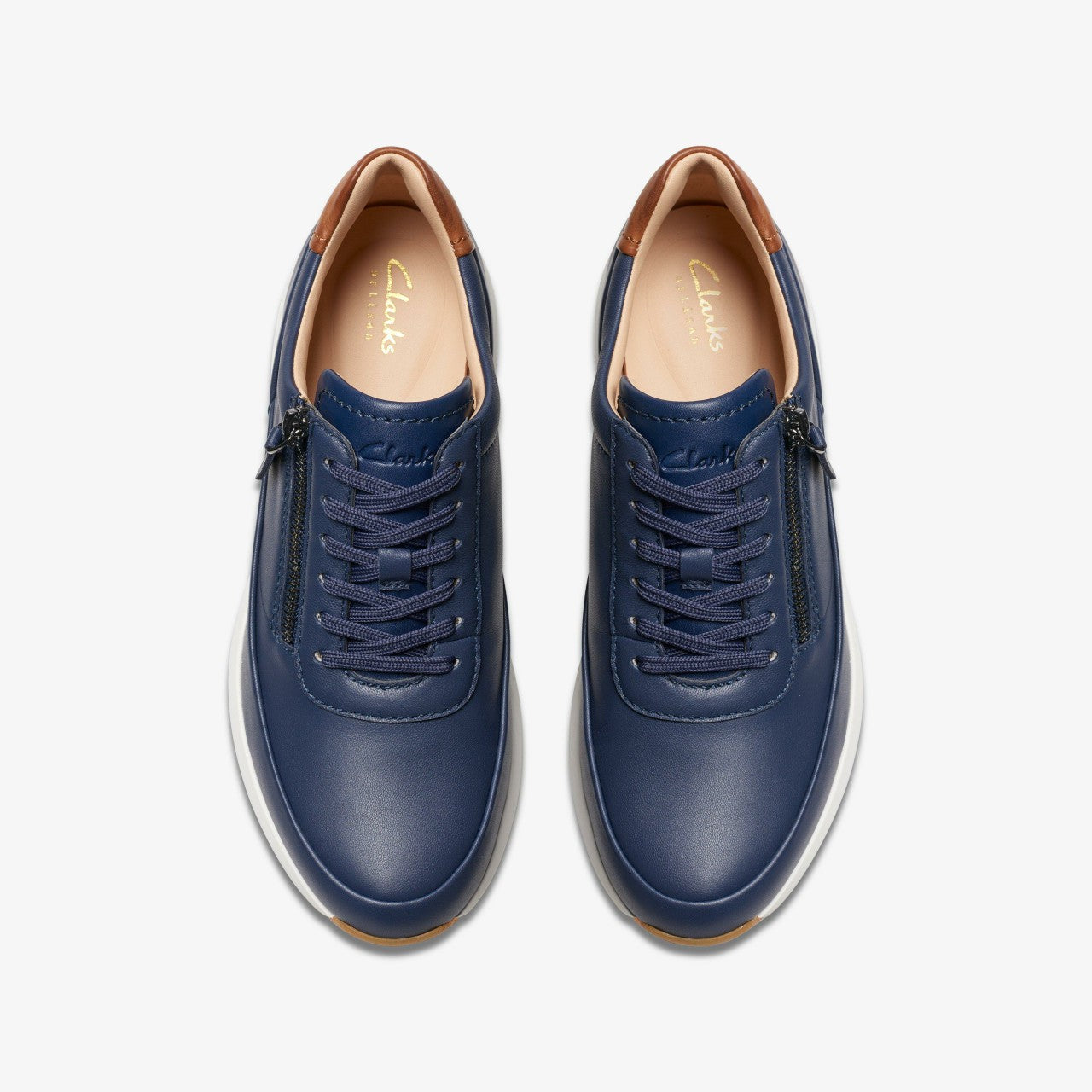 Tivoli Zip Navy Leather | Clarks outlet