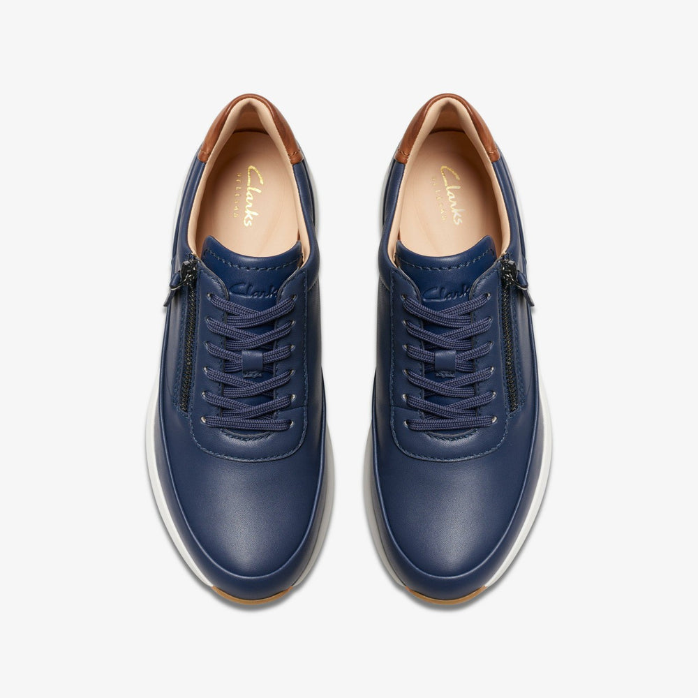 Tivoli Zip Navy Leather | Clarks outlet