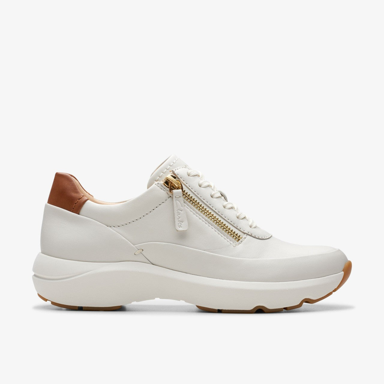 Tivoli Zip Off White Leather | Clarks discount