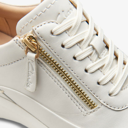 Tivoli Zip Off White Leather | Clarks discount