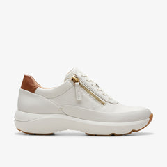 Tivoli Zip Off White Leather | Clarks discount