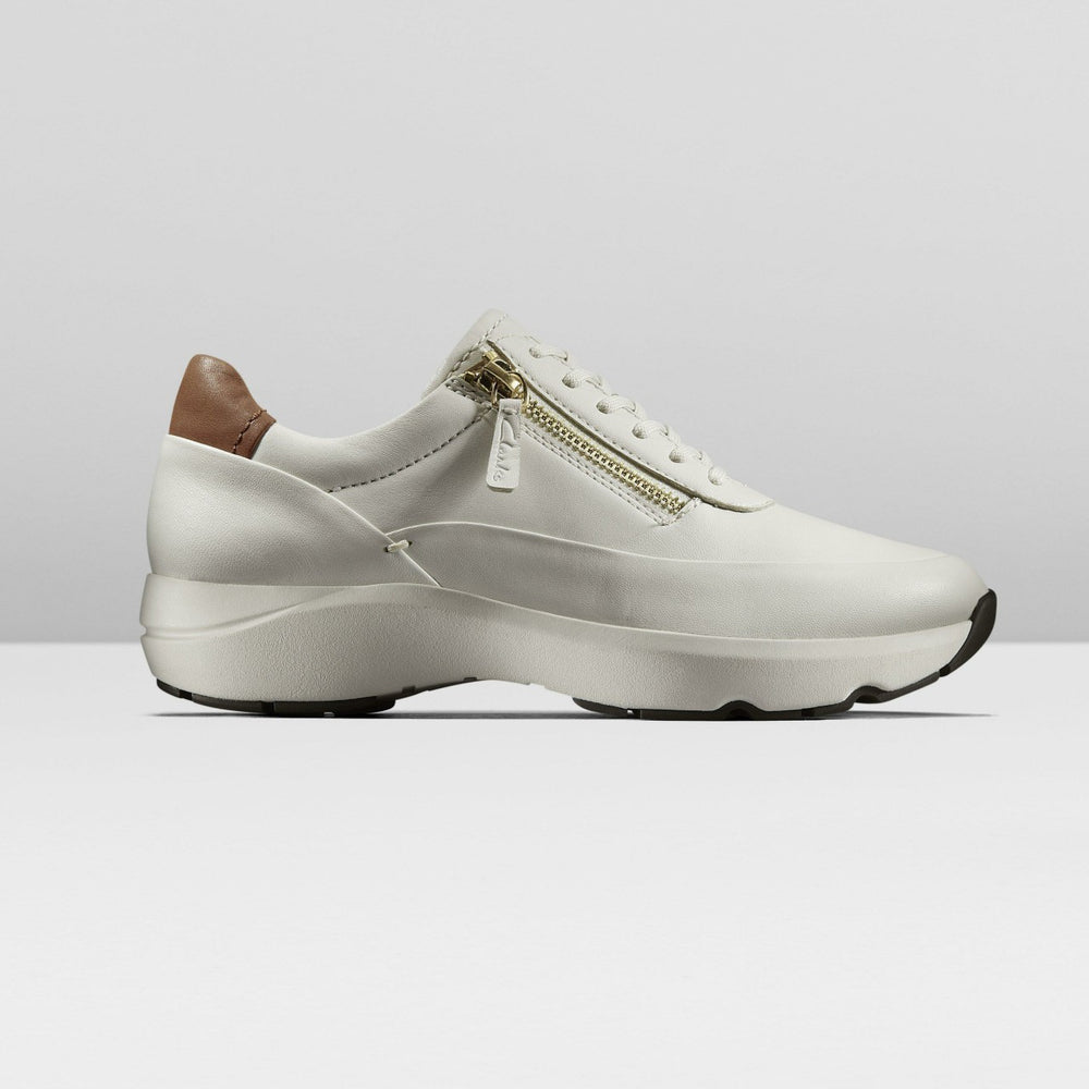 Tivoli Zip Off White Leather | Clarks discount