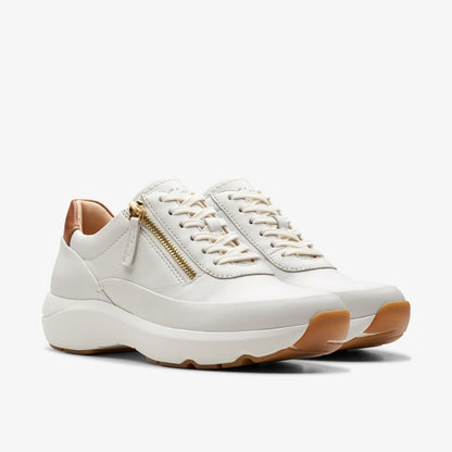 Tivoli Zip Off White Leather | Clarks discount