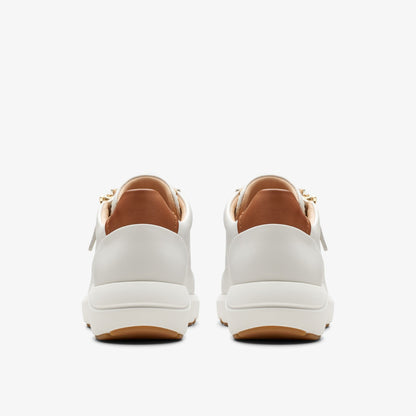 Tivoli Zip Off White Leather | Clarks discount
