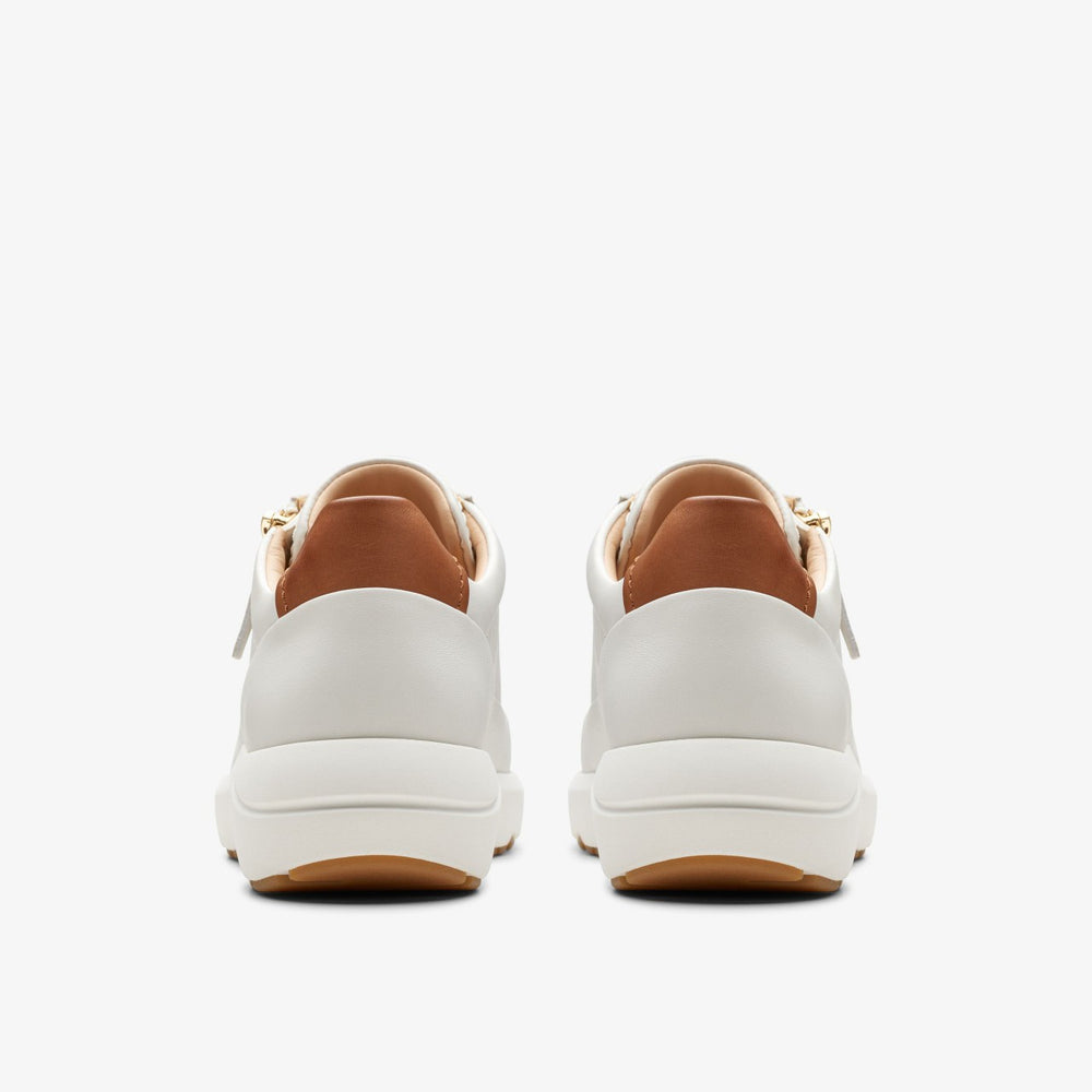 Tivoli Zip Off White Leather | Clarks discount