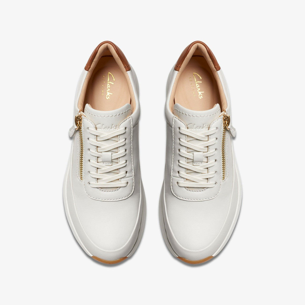 Tivoli Zip Off White Leather | Clarks discount