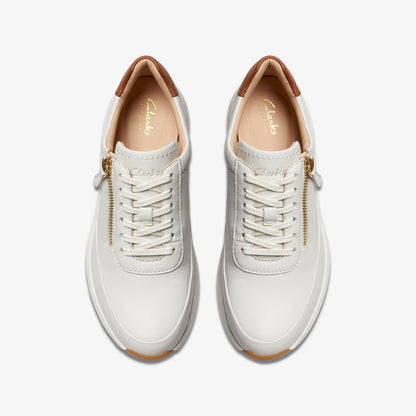 Tivoli Zip Off White Leather | Clarks discount