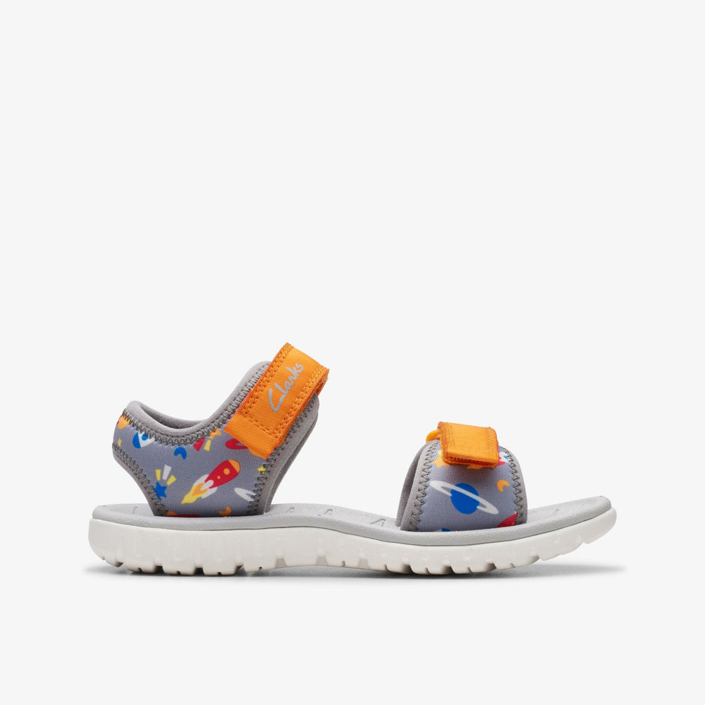 Surfing Tide Kid Grey/Orange | Clarks Sale
