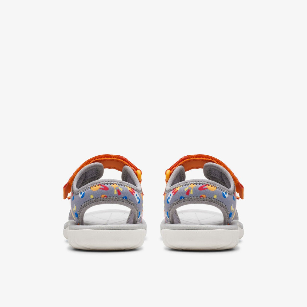 Surfing Tide Kid Grey/Orange | Clarks Sale