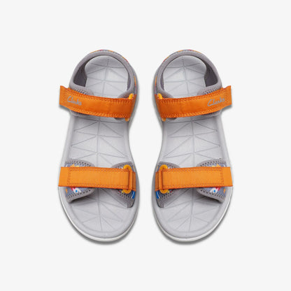 Surfing Tide Kid Grey/Orange | Clarks Sale