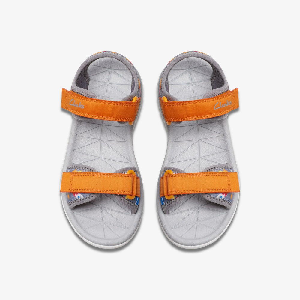 Surfing Tide Kid Grey/Orange | Clarks Sale
