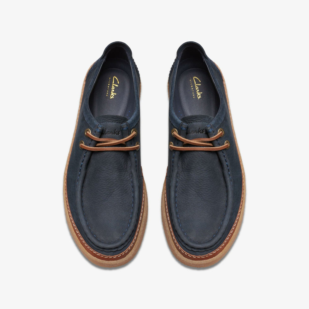 Clarkwood Moc Navy Nubuck | Clarks on Sale