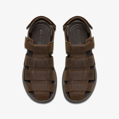 Saltway Cove Dark Brown Leather | Clarks for sale