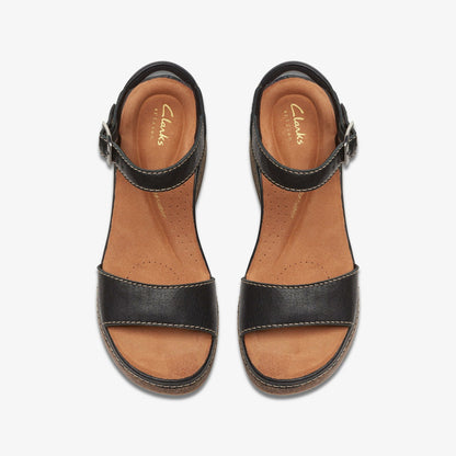 Kassanda Lily Black Leather | Clarks on Sale