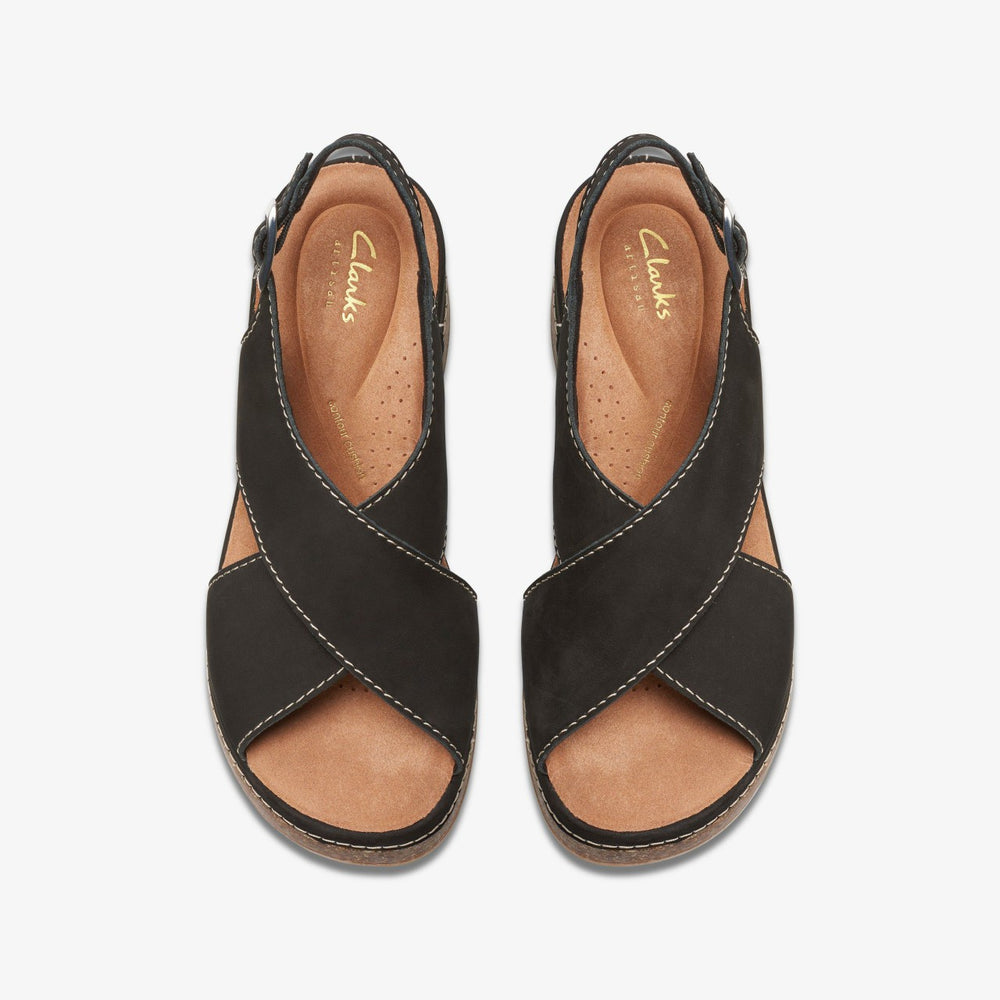 Kassanda Step Black Nubuck | Clarks discount