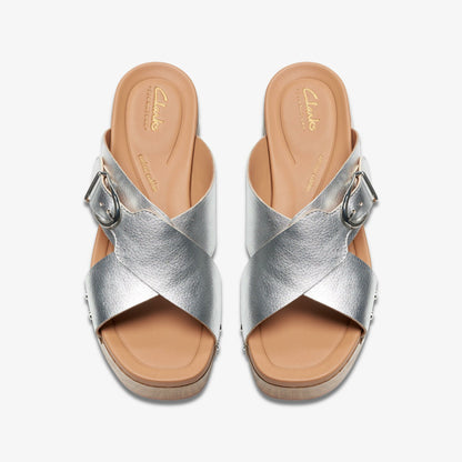 Sivanne Walk Silver Leather | Clarks on Sale