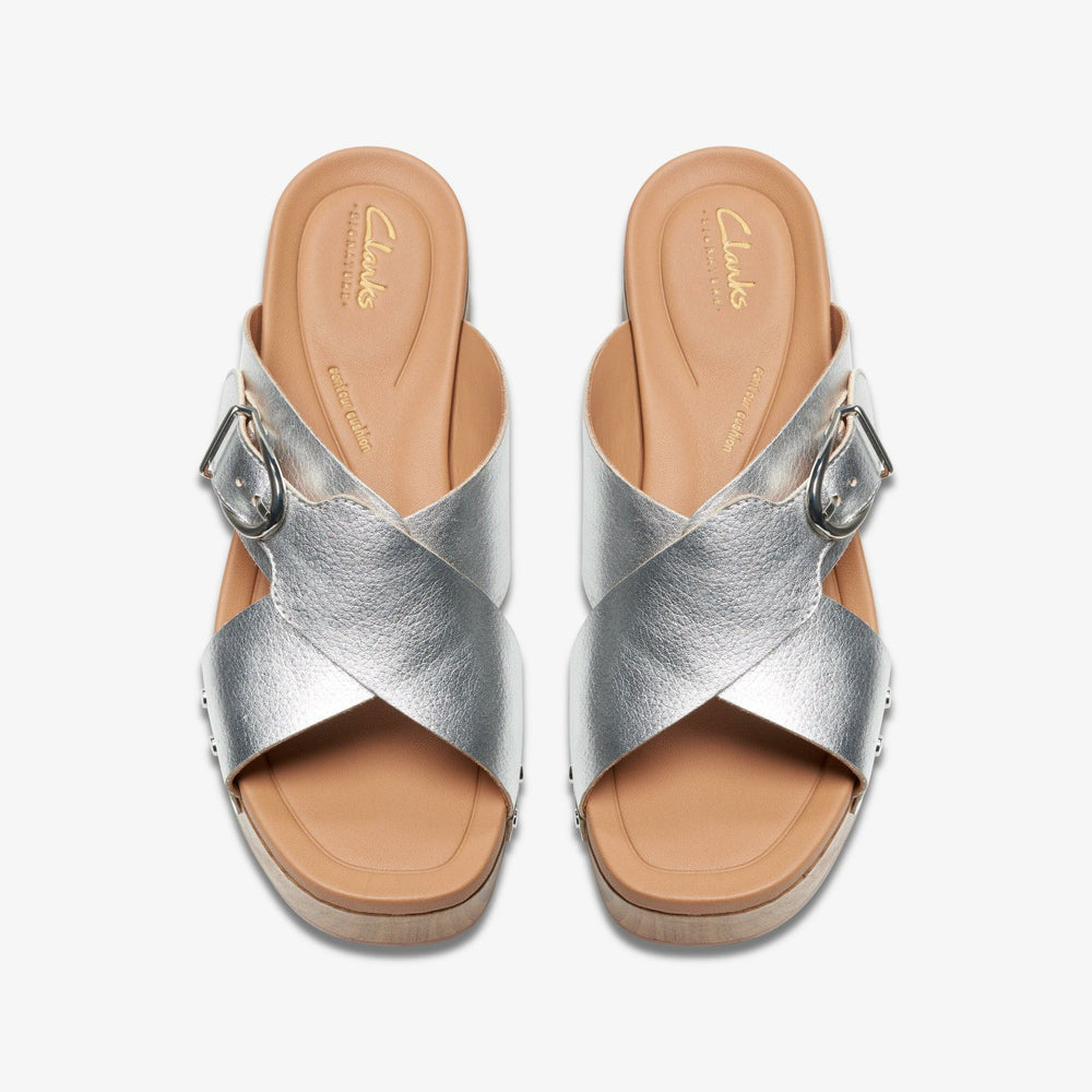 Sivanne Walk Silver Leather | Clarks on Sale