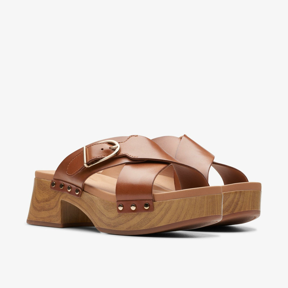 Sivanne Walk Tan Leather | Clarks for sale