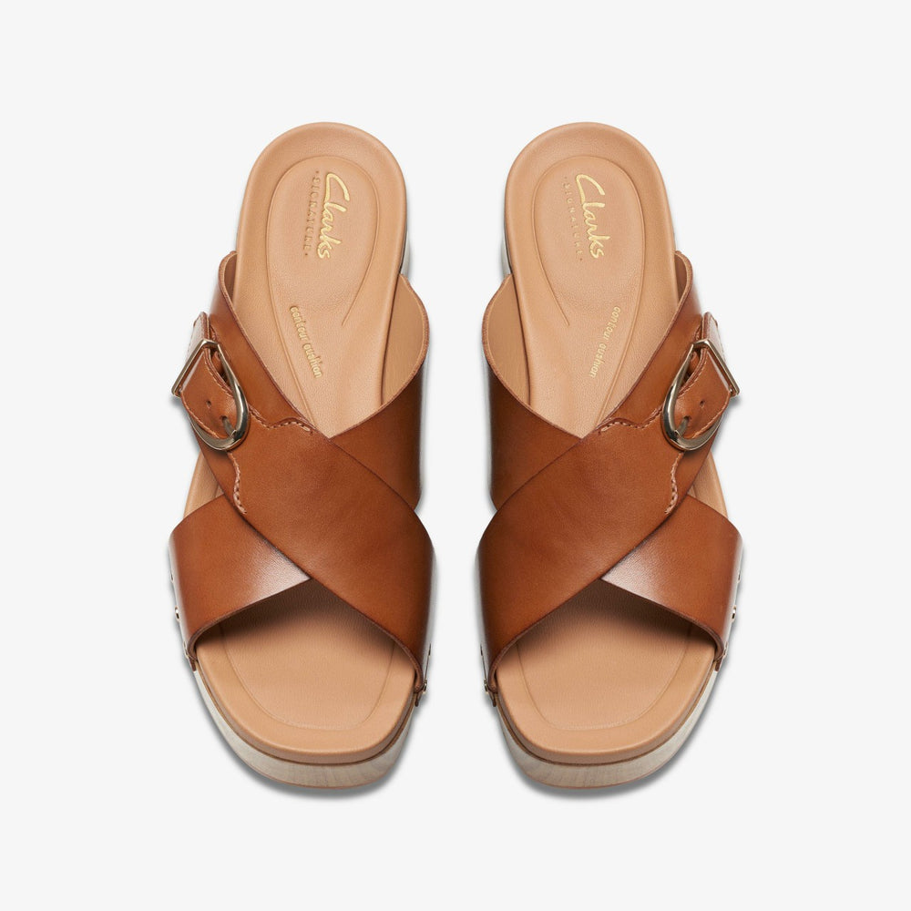 Sivanne Walk Tan Leather | Clarks for sale