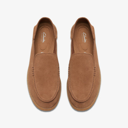 Clark Bay Step Loafer Cola Suede | Clarks on Sale