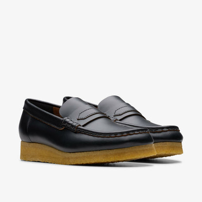 Wallabee Loafer Black Smooth Leather | Clarks outlet