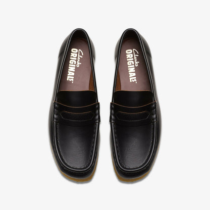 Wallabee Loafer Black Smooth Leather | Clarks outlet