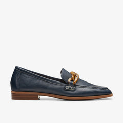 Sarafyna Iris Loafer Navy Leather | Clarks Sale