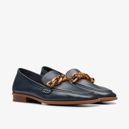 Sarafyna Iris Loafer Navy Leather | Clarks Sale