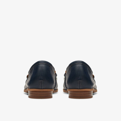 Sarafyna Iris Loafer Navy Leather | Clarks Sale