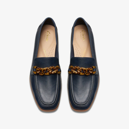 Sarafyna Iris Loafer Navy Leather | Clarks Sale