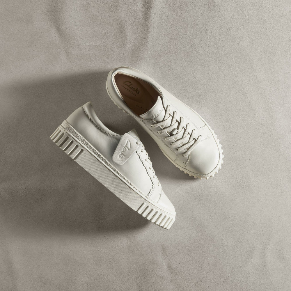 Mayhill Walk Off White Leather | Clarks on Sale