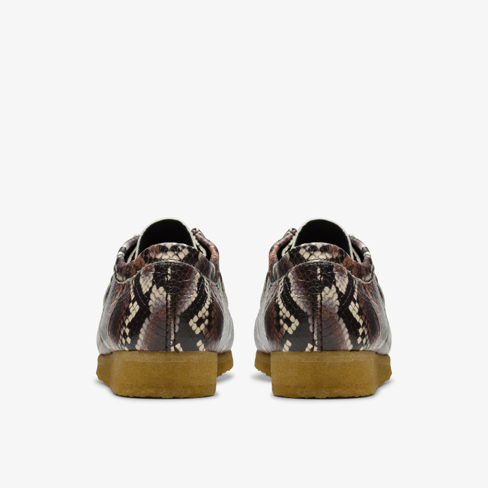 Wallabee Brown Snake Print | Clarks on Sale