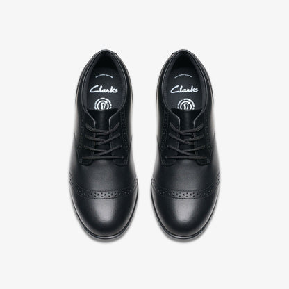 Finja Brogue Older Black Leather | Clarks discount