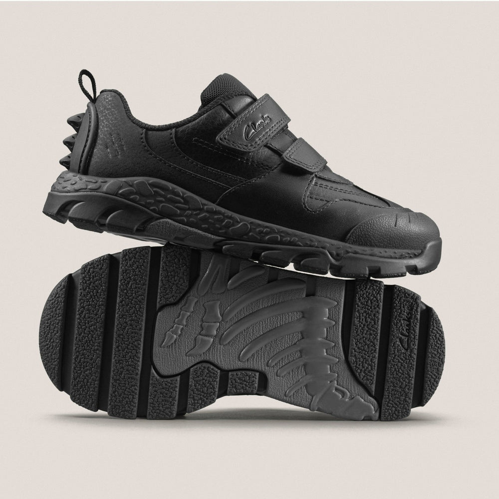Steggy 2 Pace Kid Black Leather | Clarks outlet