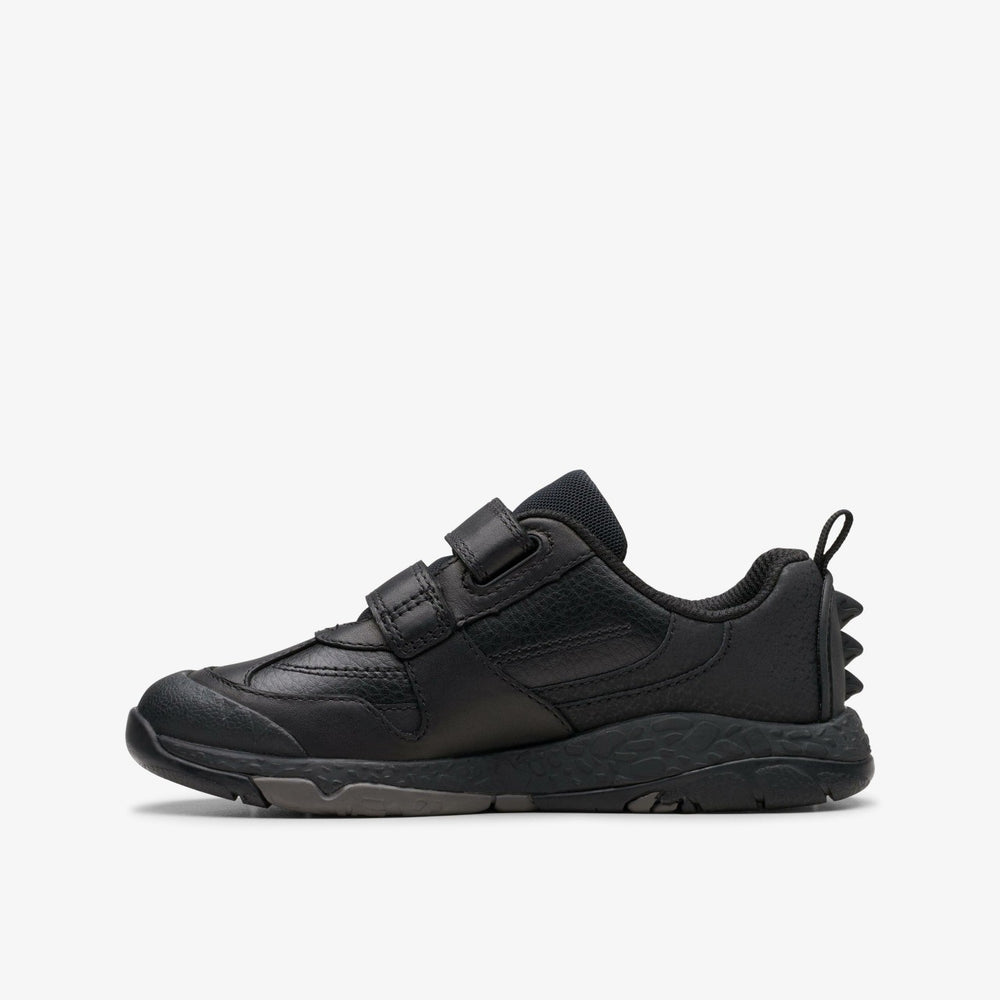 Steggy 2 Pace Kid Black Leather | Clarks outlet