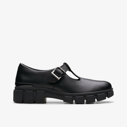 Evyn Bar Youth Black Leather | Clarks Sale