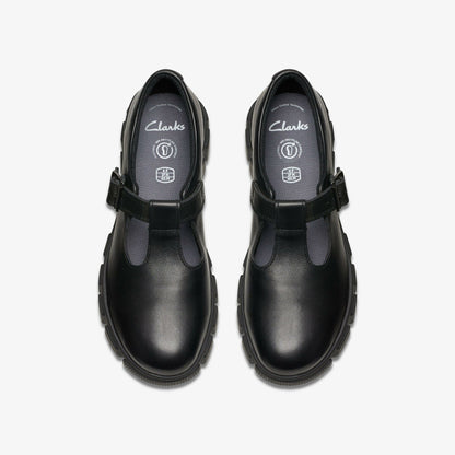 Evyn Bar Youth Black Leather | Clarks Sale