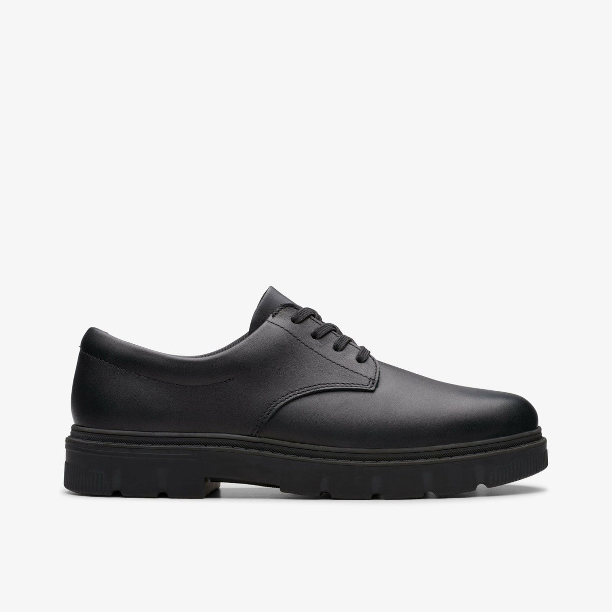 Lorcam Loop Youth Black Leather | Clarks Sale