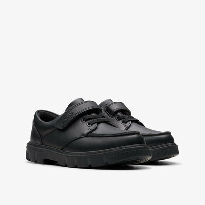 Lorcam Edge Kid Black Leather | Clarks for sale
