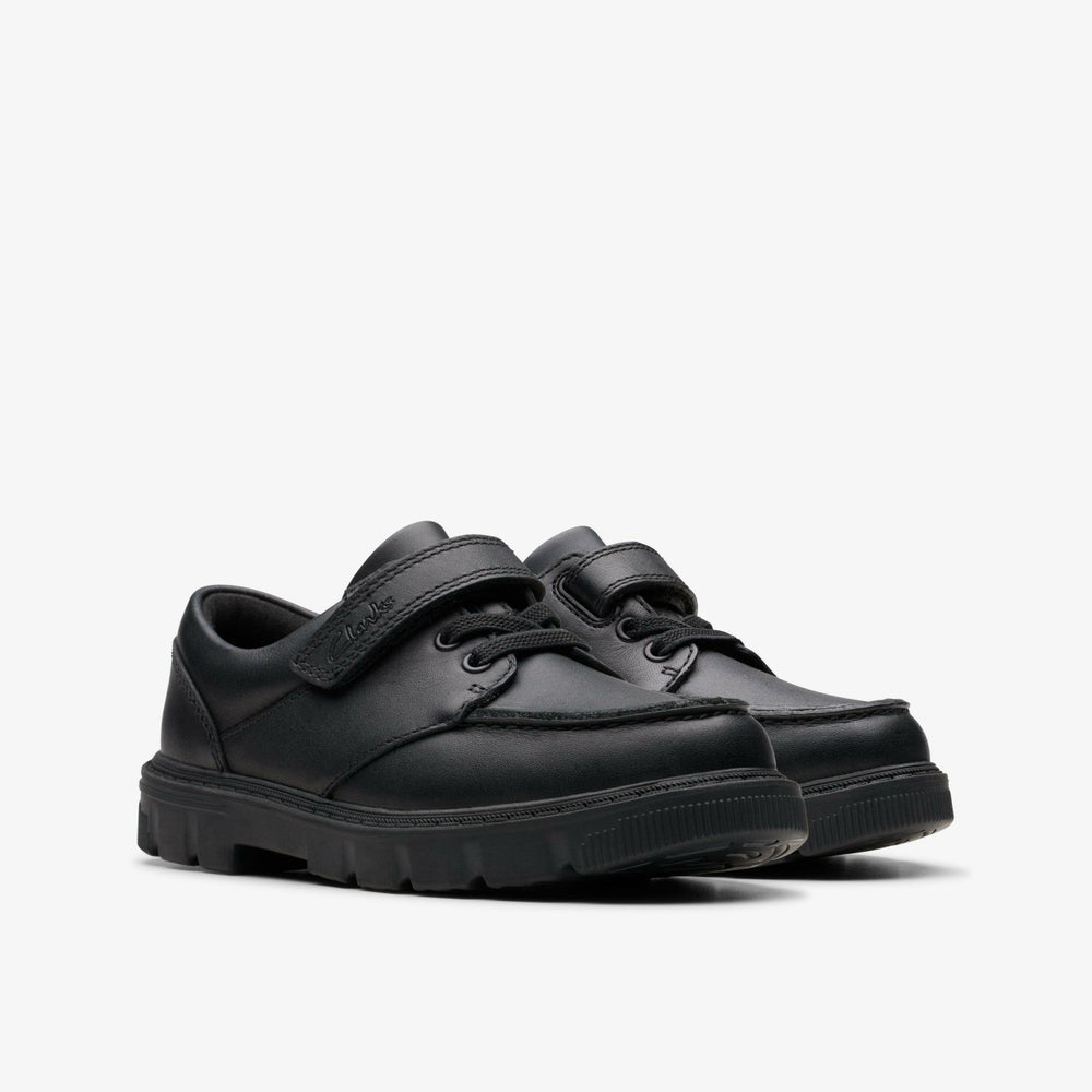 Lorcam Edge Kid Black Leather | Clarks for sale